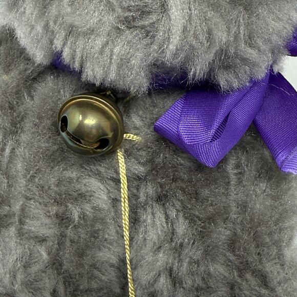 Vintage Dralon Elephant Plush 1950s-1970s German Made Glass Eyes Gray Soft Toy - Picture 7 of 16